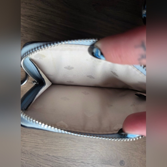 Kate Spade Light Blue Leather Keychain Wallet - Picture 4 of 7